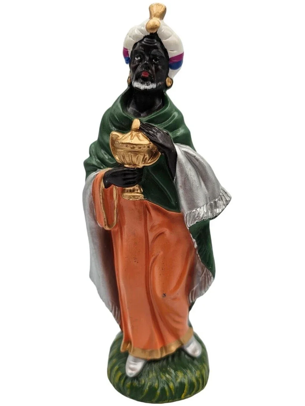 Vintage 1960s Paper Mache Christmas Nativity Figure Wiseman Depose Fontanini
